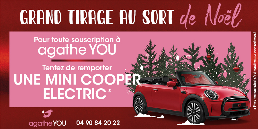 Une mini Cooper électrique à gagner pour Noël avec agathe YOU !